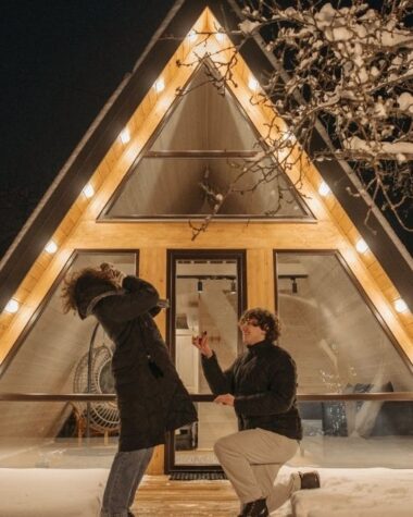 Heiratsantrag im Schnee